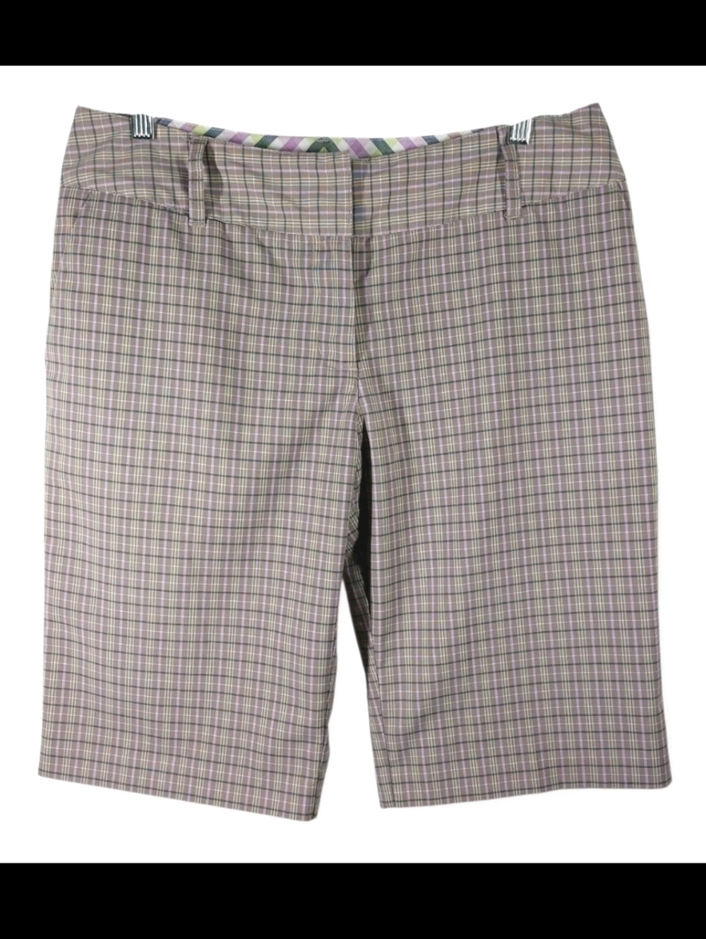 Adidas Golf Bermuda Shorts Plaid Women's Size 10